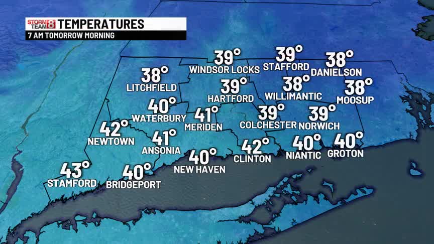 Periods of rain overnight and turning cooler with morning showers on ...