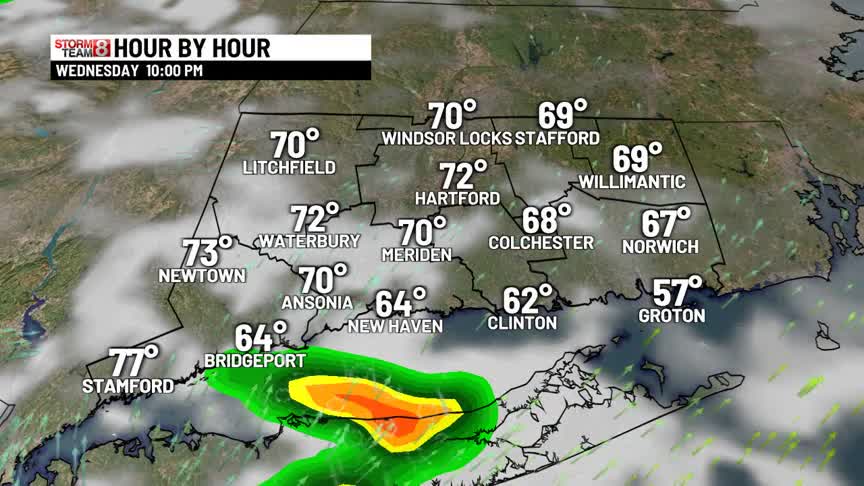 A few storms tonight then another very warm day tomorrow – WTNH.com