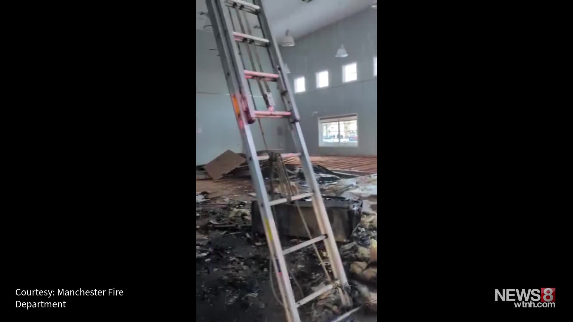VIDEO: Crews battle fire at Manchester apartment complex clubhouse ...