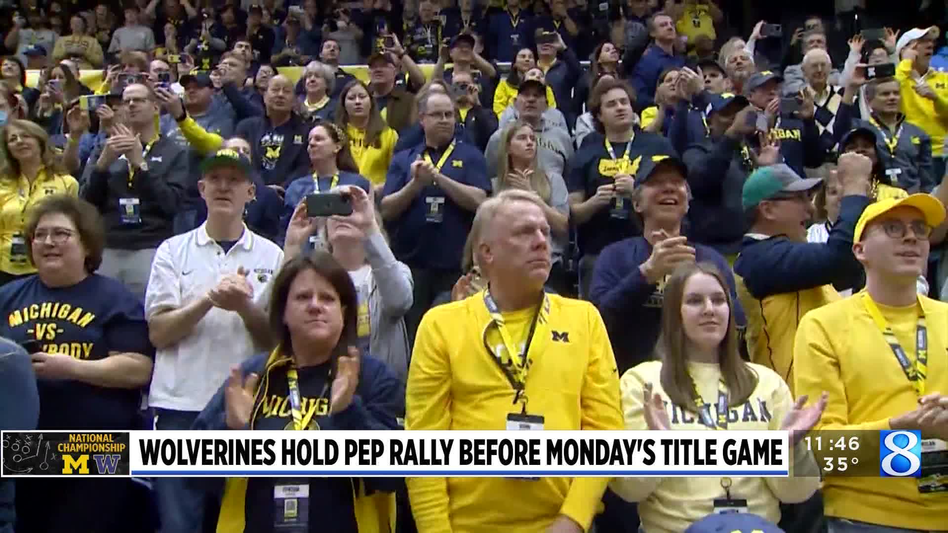 Wolverines hold pep rally before Monday’s title game KAMR