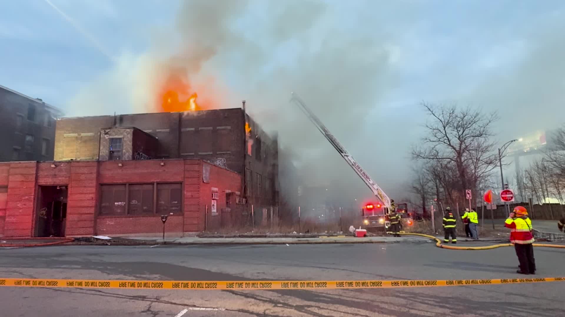 Video Now: Firefighters battle fire at abandoned building in Fall River ...