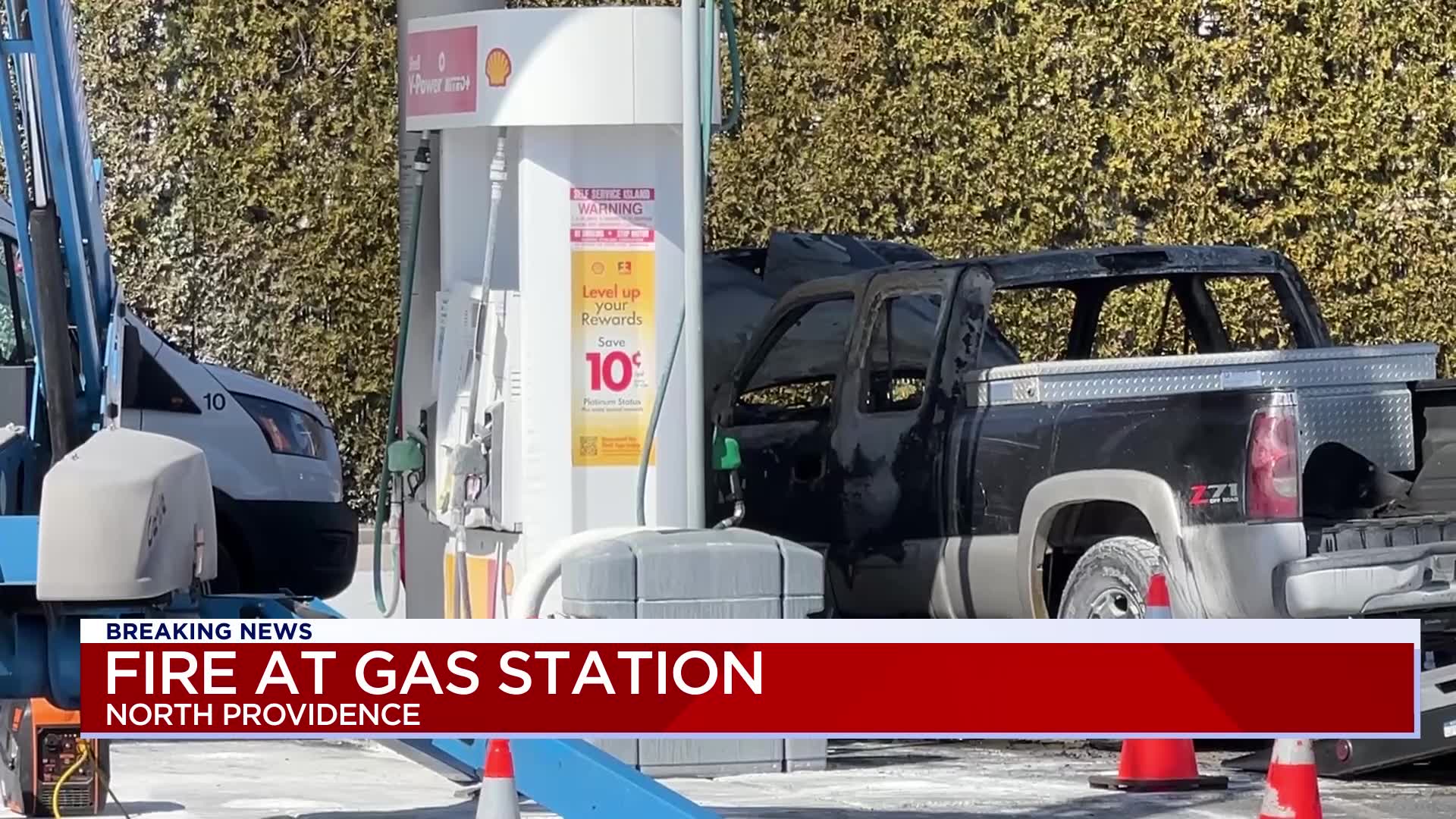 12 News Now: Gas station fire causes road closure in North Providence ...