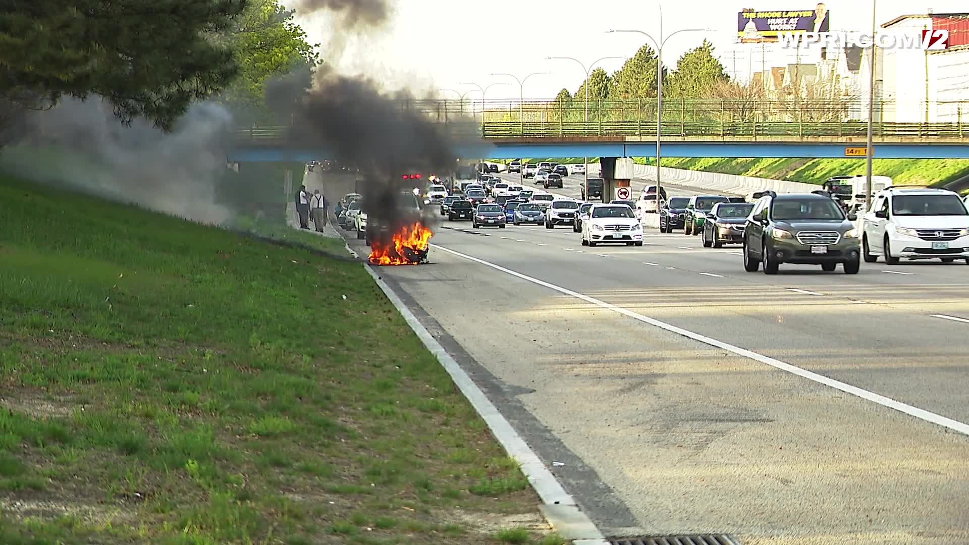 Video Now: Motorcyclist injured in fiery highway crash – WPRI.com