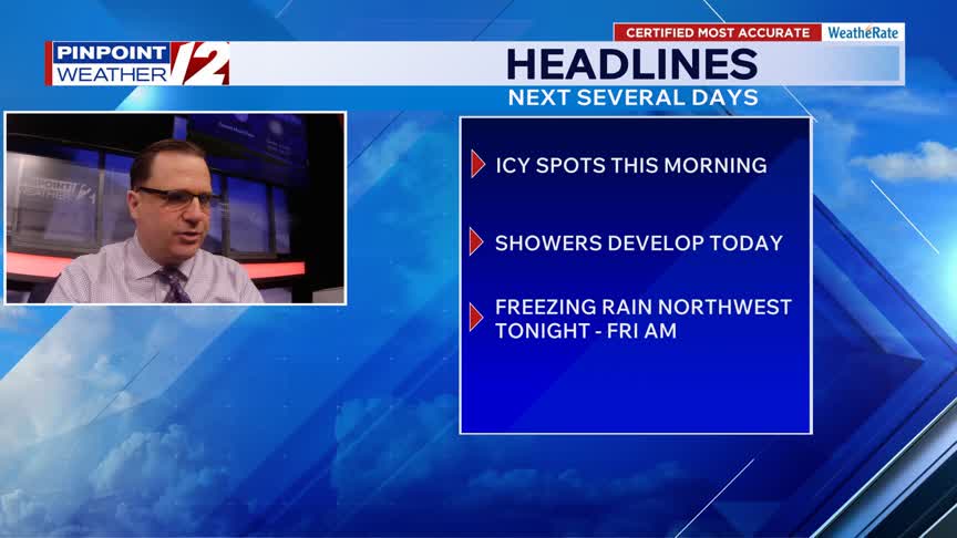 WPRI 12 Weather Now 3/5/26: Icy spots this morning; showers develop ...