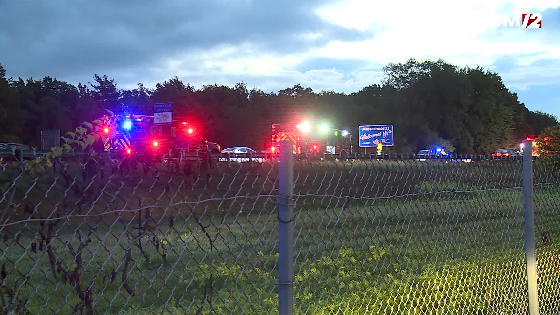 VIDEO NOW 2 injured in 4 car crash on Seekonk highway