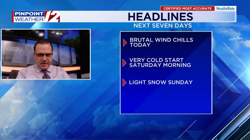 WPRI 12 Weather Now 1/30/26: Brutal cold today into Saturday morning ...