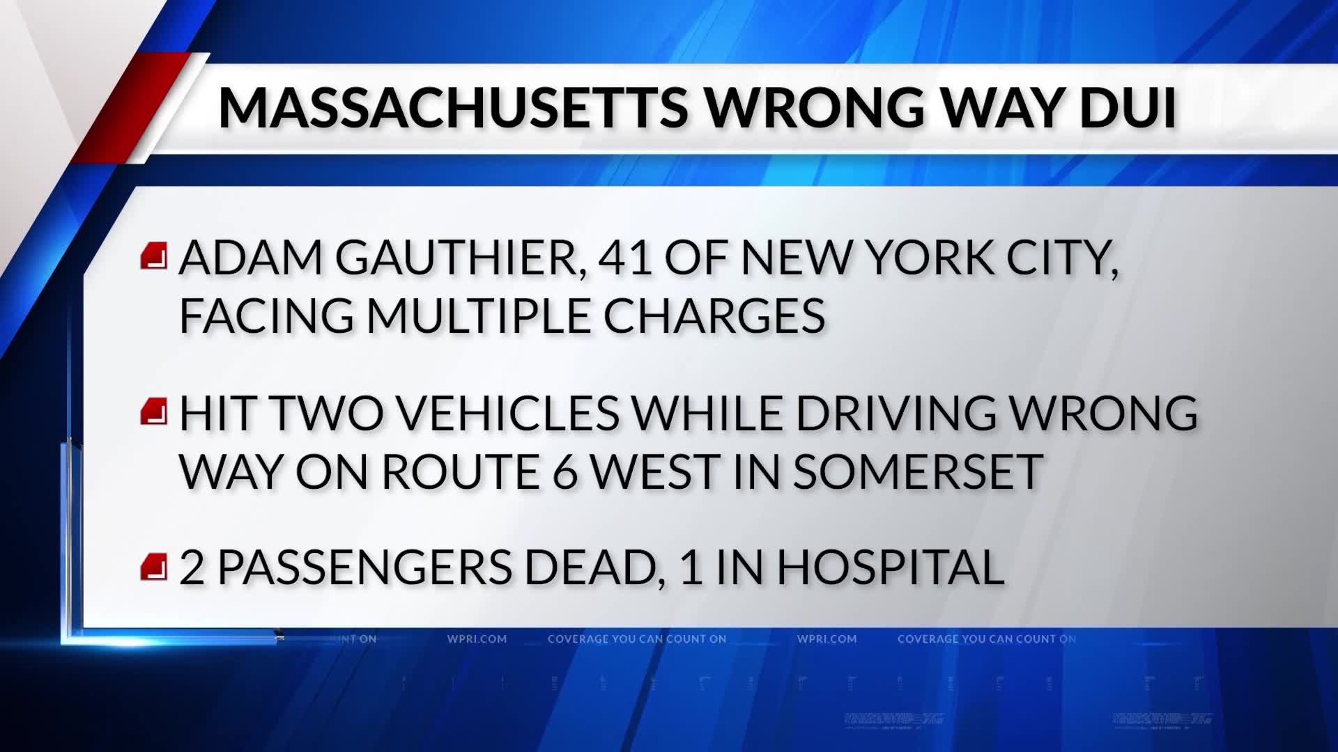 12 NEWS NOW: Driver Facing Charges In Wrong-way DUI Crash – WPRI.com