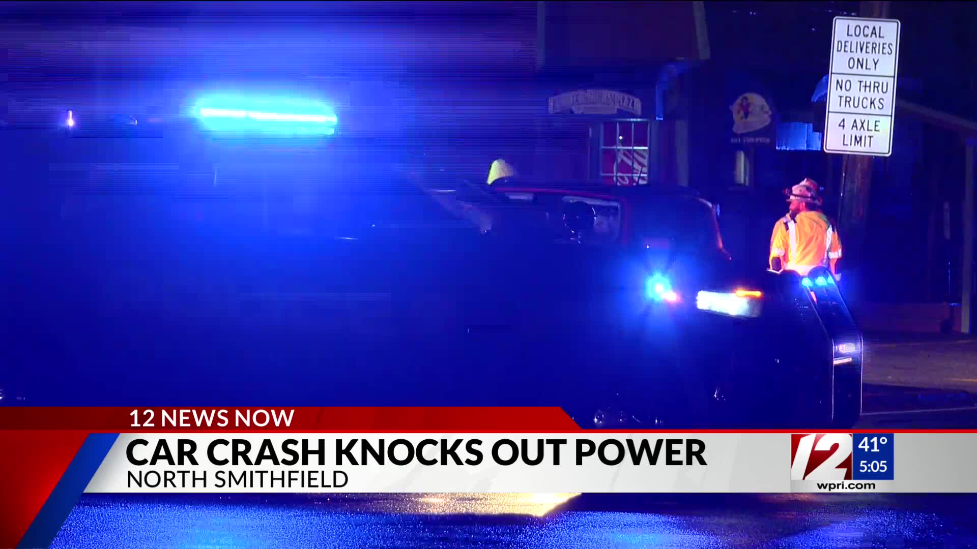 Crash knocks down 2 utility poles in North Smithfield – WPRI.com