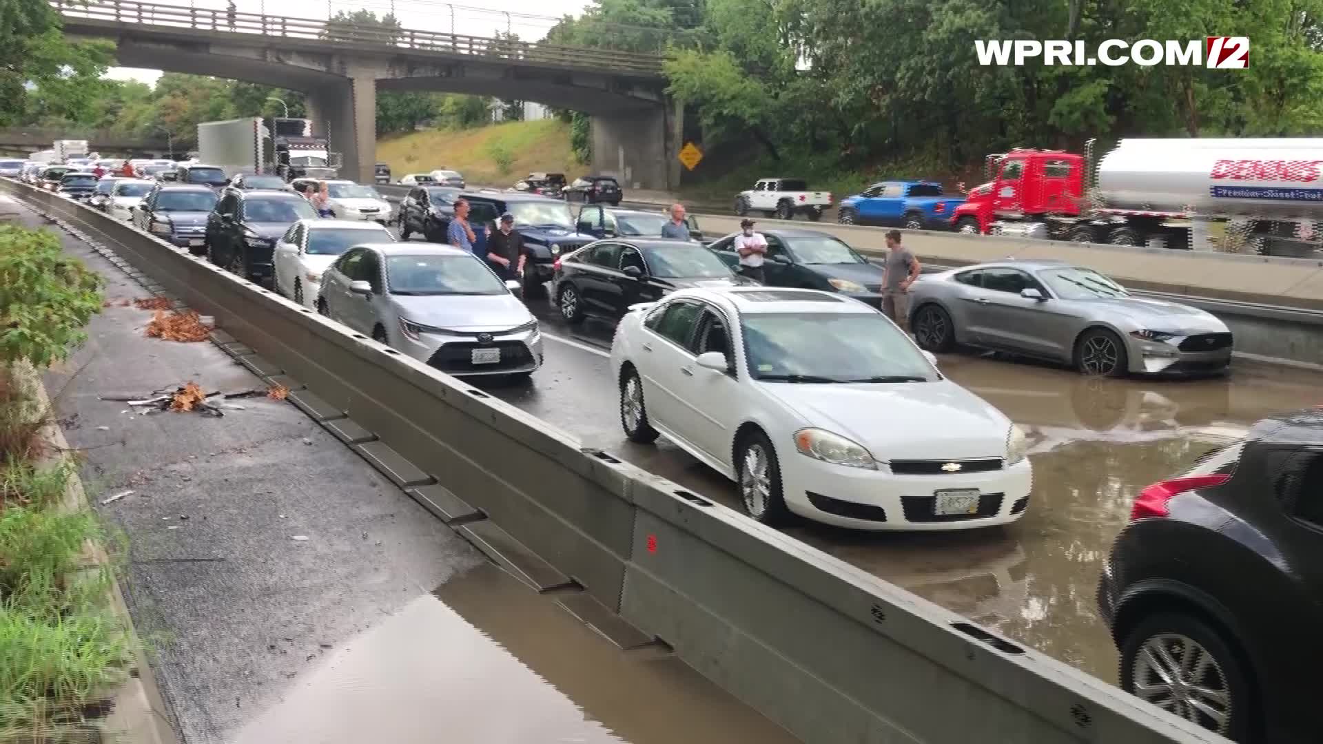 VIDEO NOW: Up-close look at flooding on 195 West – WPRI.com