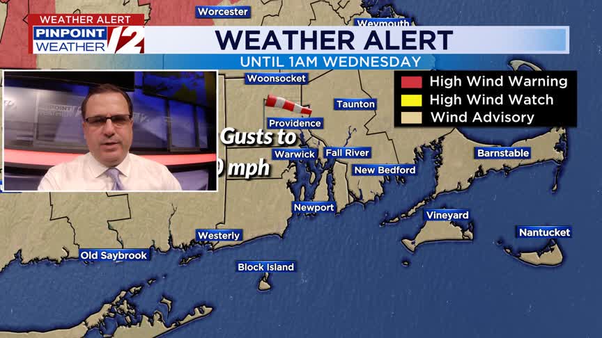 WPRI 12 Weather Now 12/30/25: Strong wind gusts today and very cold ...