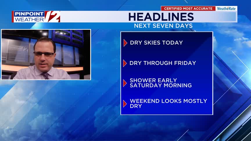 WPRI 12 Weather Now 11/20/25: Dry skies today; showers arrive Friday ...