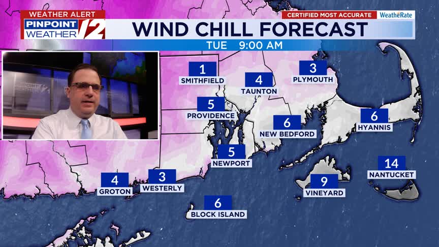 WPRI 12 Weather Now 1/21/25: Very cold this morning with wind chills ...