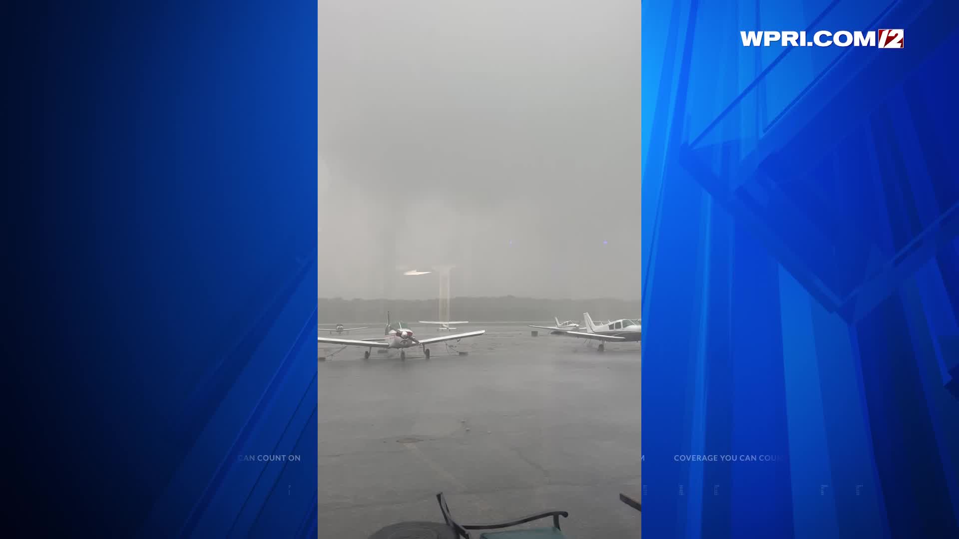 VIDEO NOW Storm at airport in Smithfield