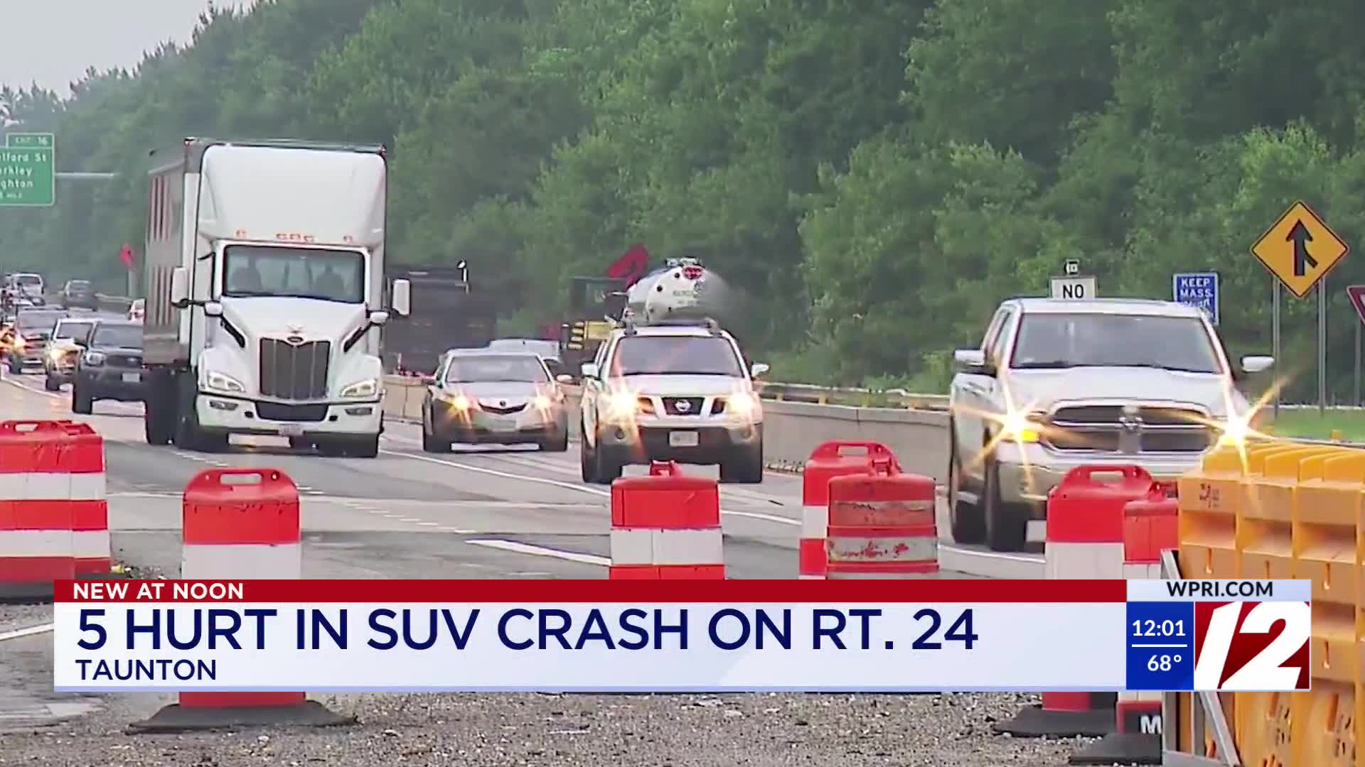 Five hurt in SUV crash on Rt. 24 in Taunton – WPRI.com
