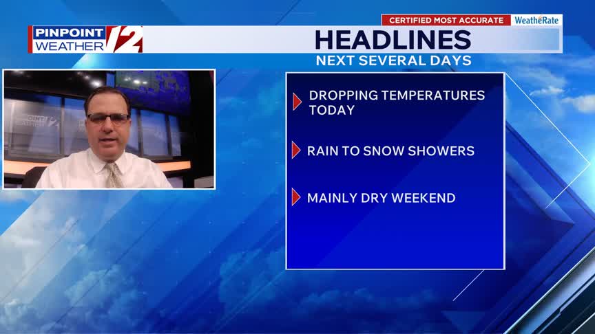 WPRI 12 Weather Now 3/12/26: Dropping Temps Today with Rain Showers ...