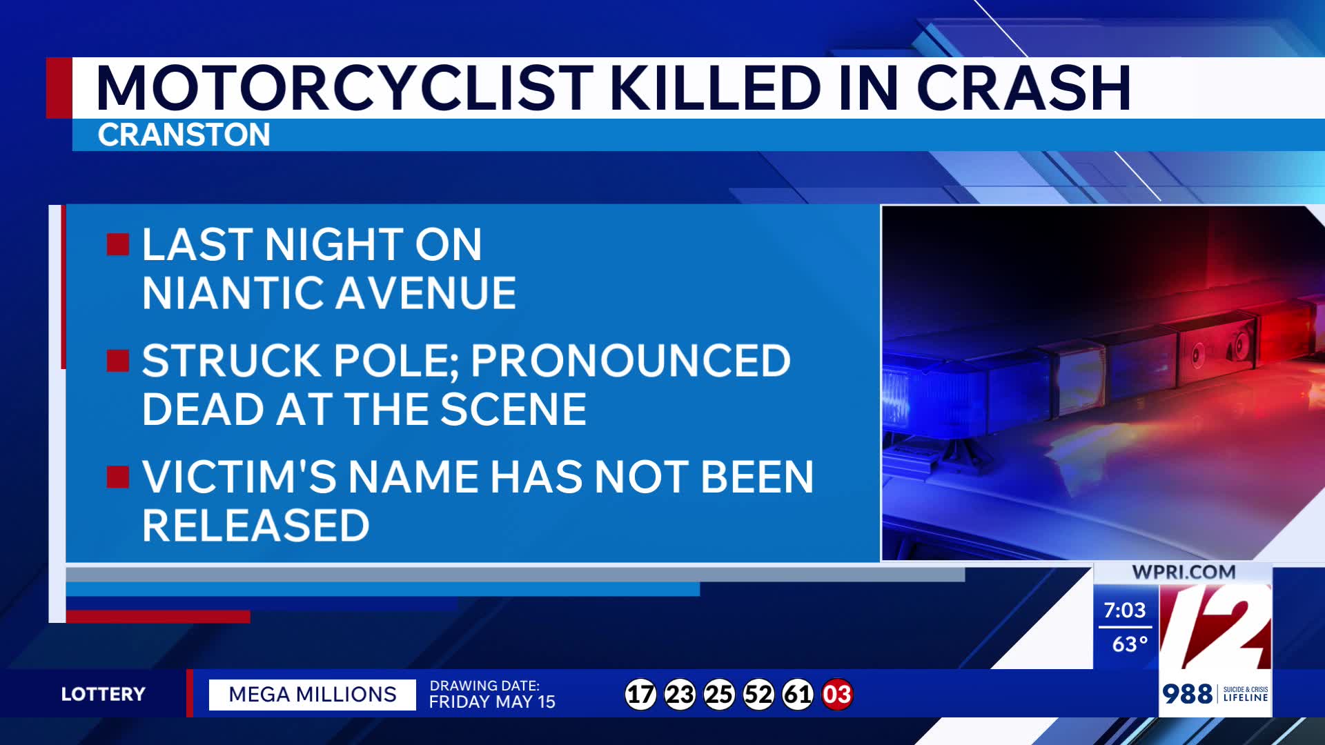 Motorcyclist dies in Cranston crash – WPRI.com