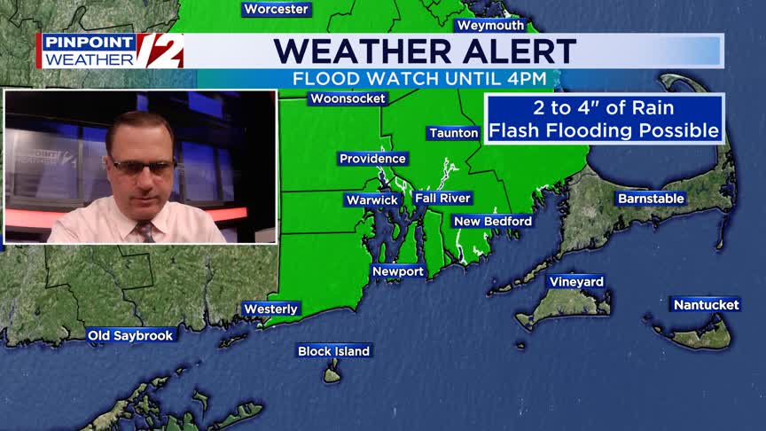 WPRI 12 Weather Now 7/10/25: Flood Watch. Heavy rain this morning ...