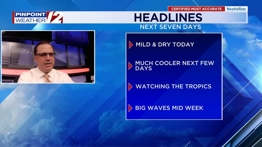 WPRI 12 Weather Forecast for 9/30/25: Warm again today; cooler weather ...