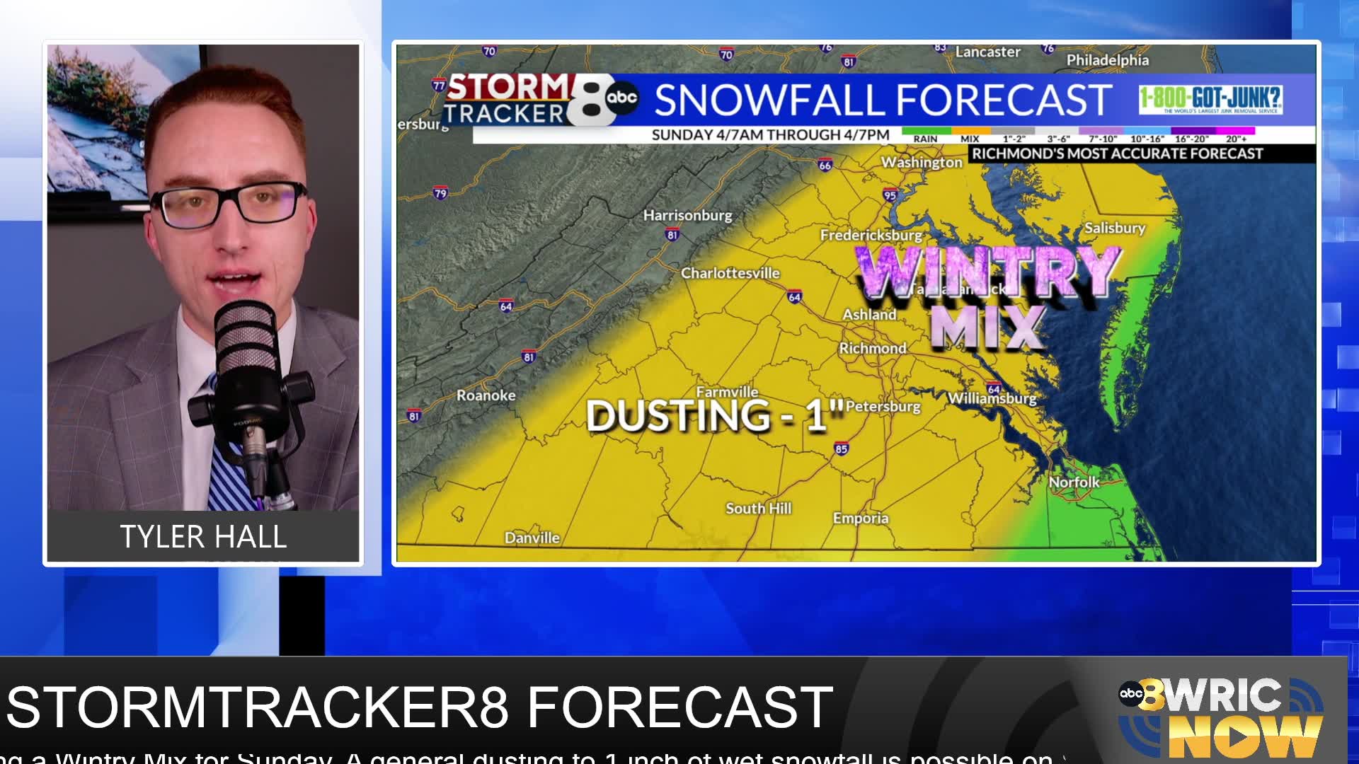 StormTracker8 Forecast: 1/17 Saturday Overnight Update – WRIC ABC 8News
