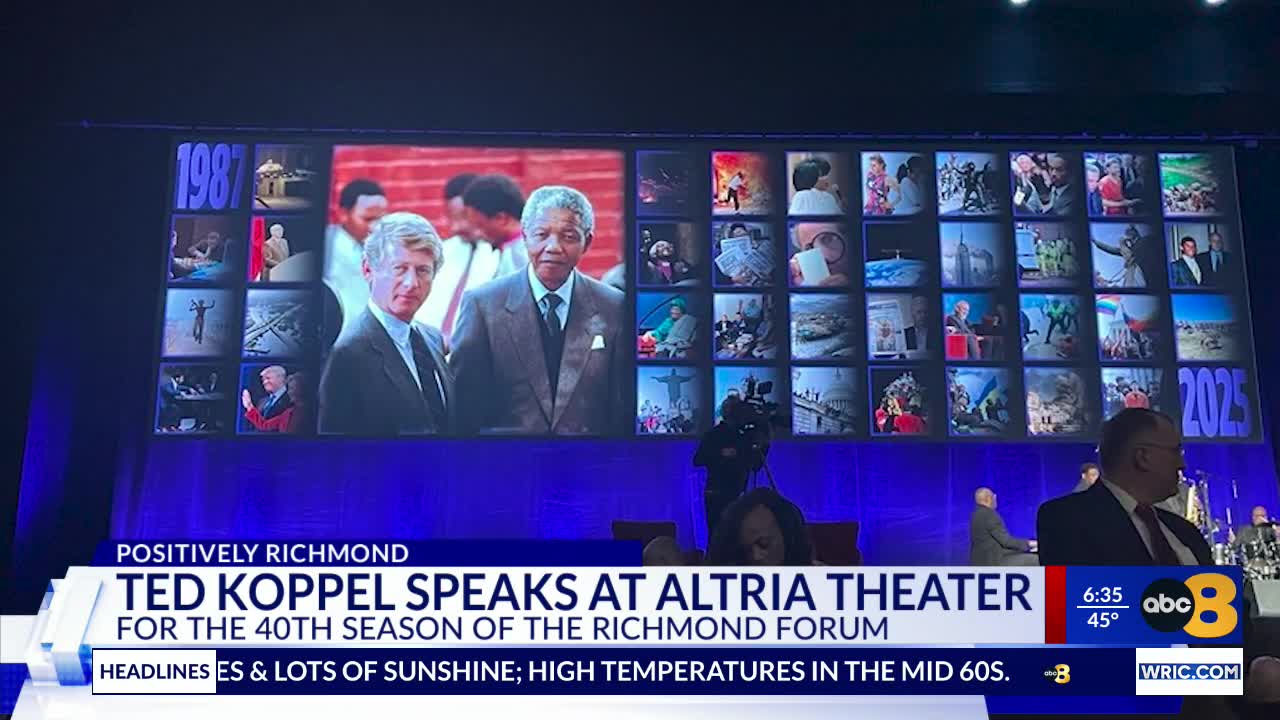 Broadcast legend Ted Koppel in Richmond for speaker series at Altria ...