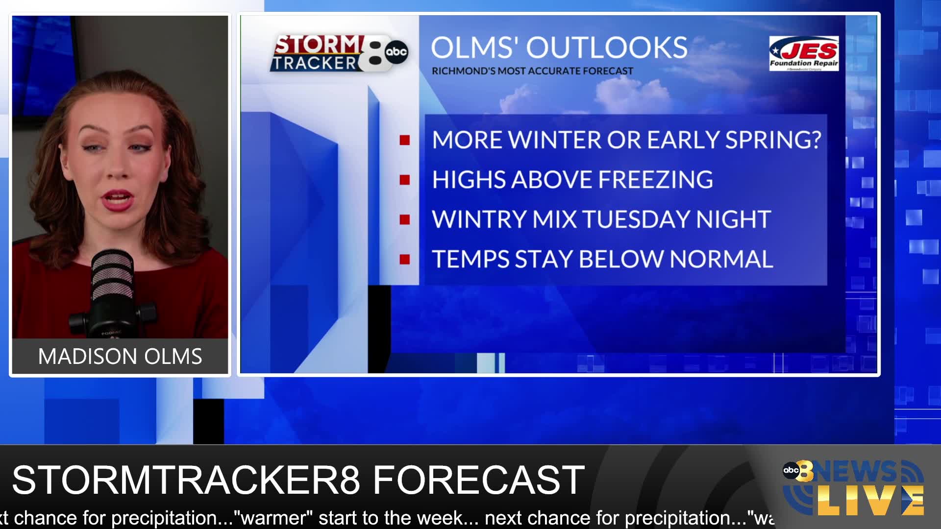 StormTracker8 Forecast: 2/2 Midday Update – WRIC ABC 8News