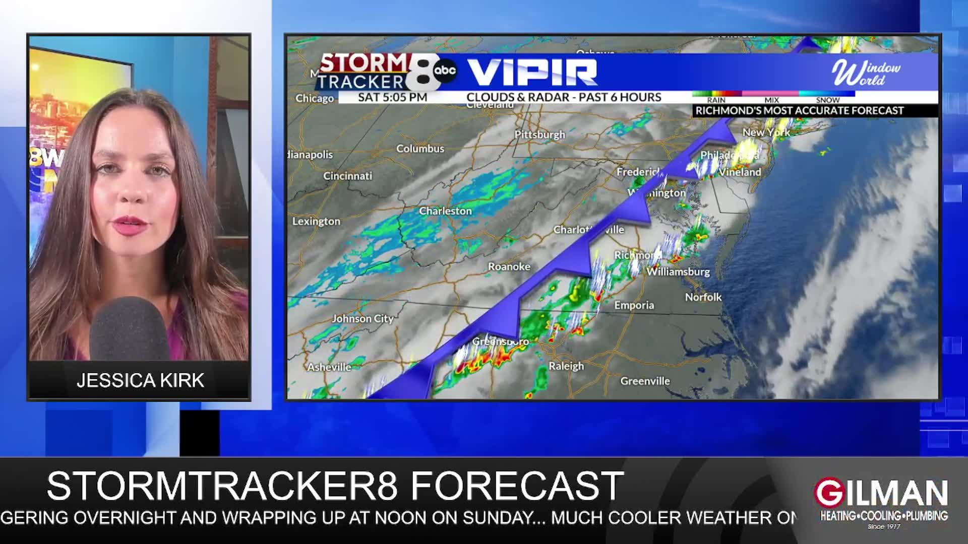 StormTracker8 Saturday Night Forecast – WRIC ABC 8News