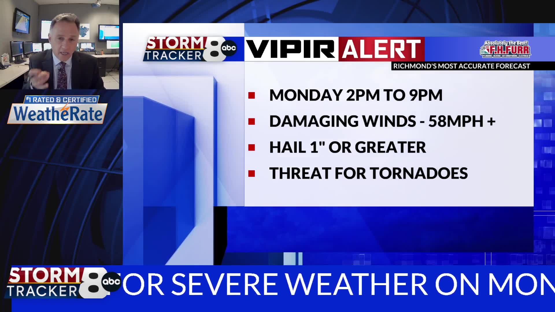 StormTracker8 Forecast: 3/13 Friday Evening Update – WRIC ABC 8News