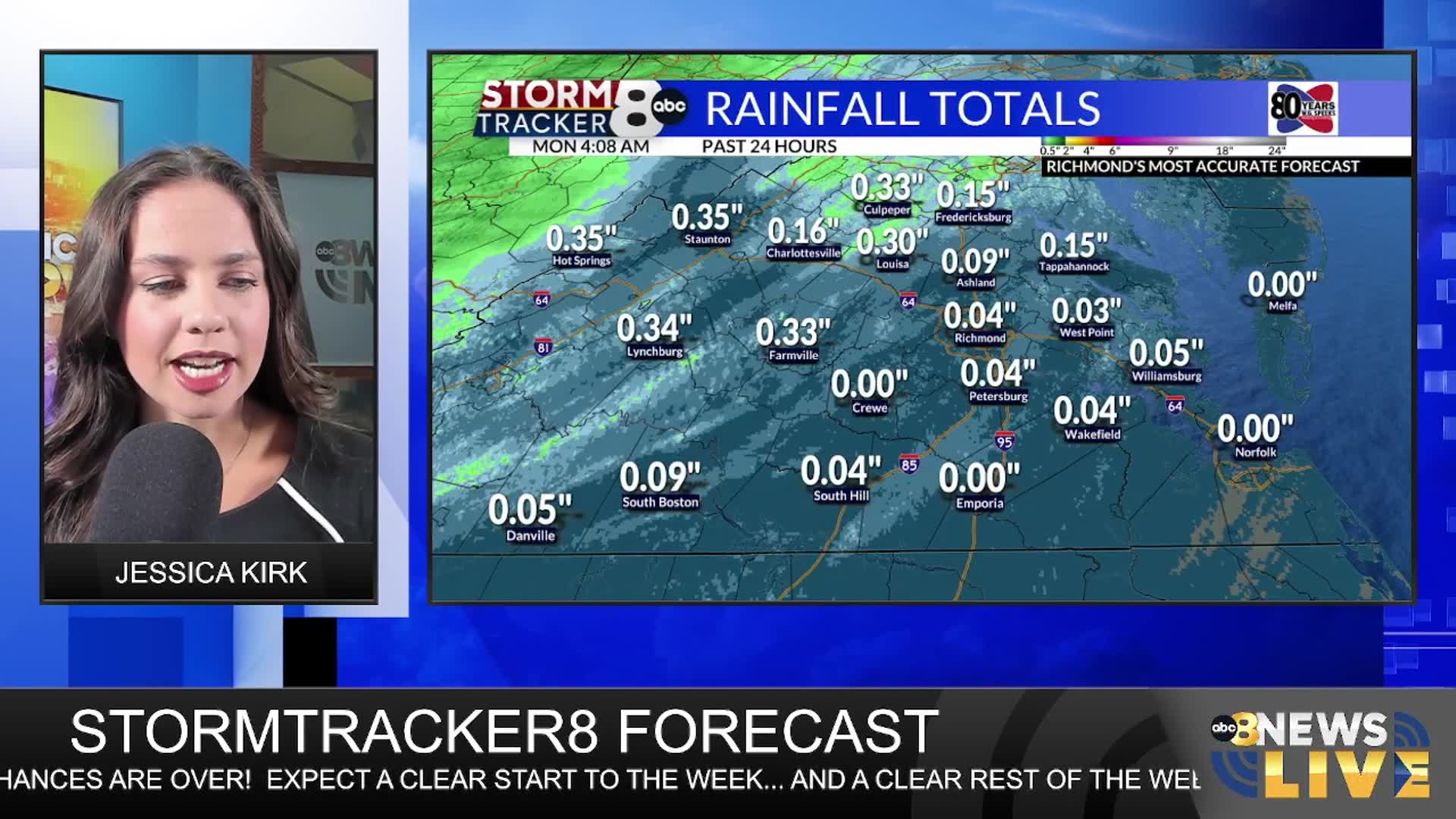 StormTracker8 Monday Forecast – WRIC ABC 8News