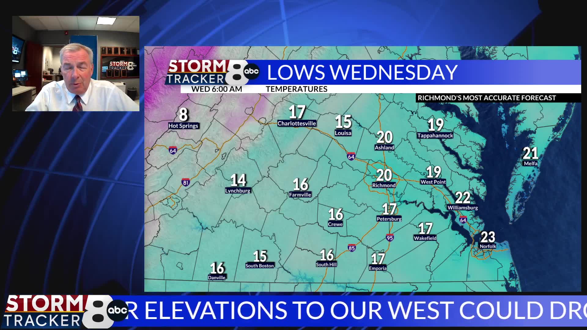 Tuesday Overnight Forecast WRIC ABC 8News