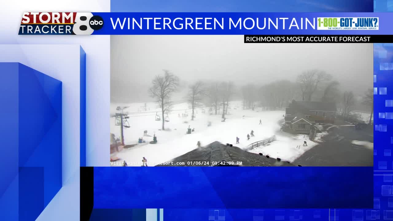 Blue Ridge Abc Wintergreen Resort in Virginia’s Blue Ridge Mountains becomes snowy ...