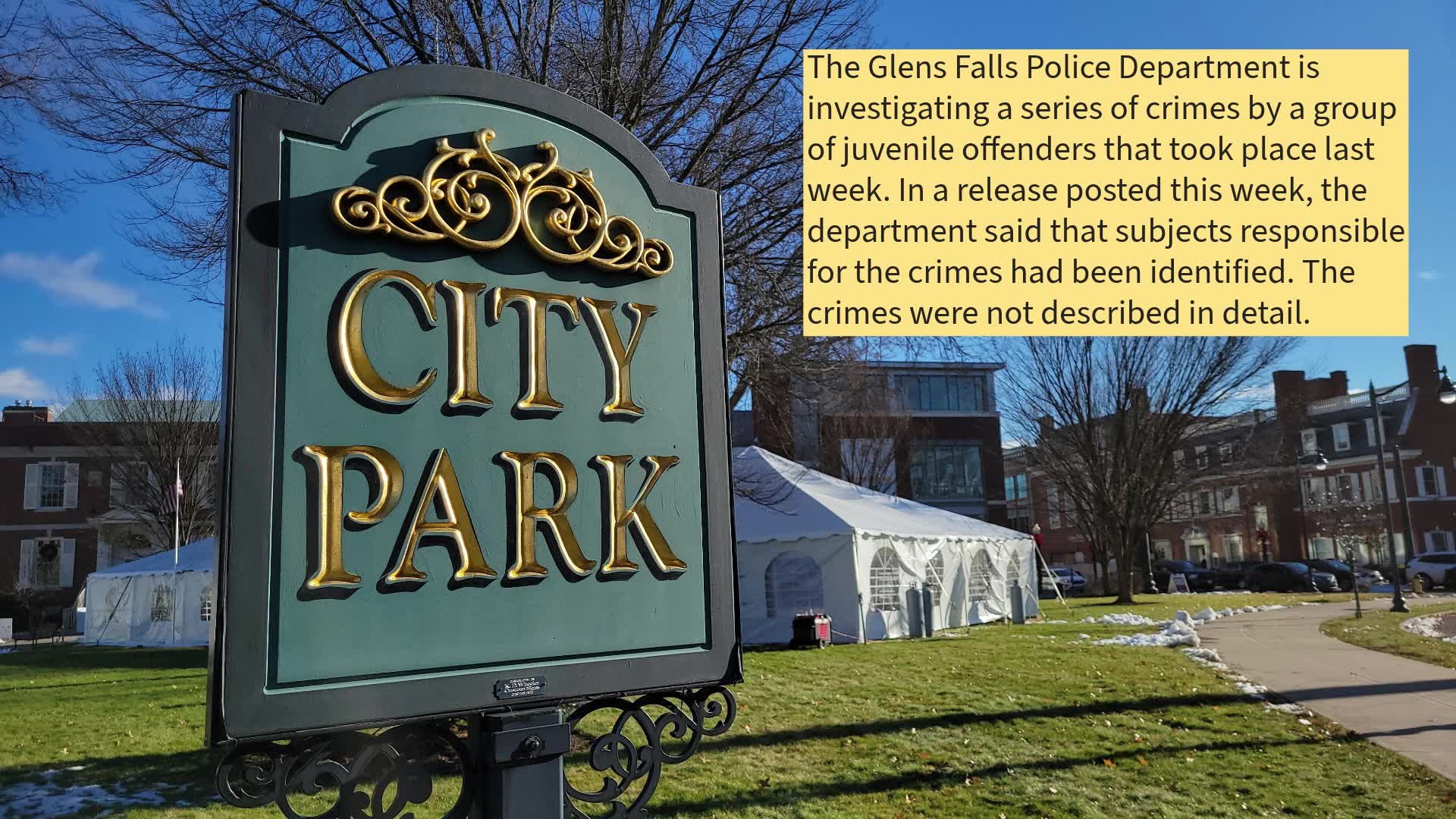 Glens Falls police investigating crimes by youth – NEWS10 ABC