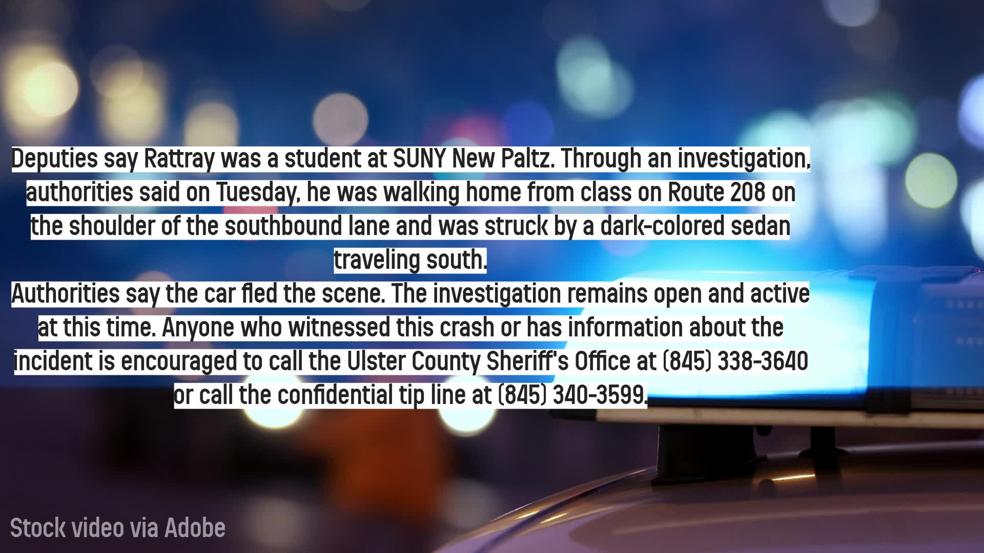 Ulster County Sheriff’s Office investigating fatal hit and run – NEWS10 ABC