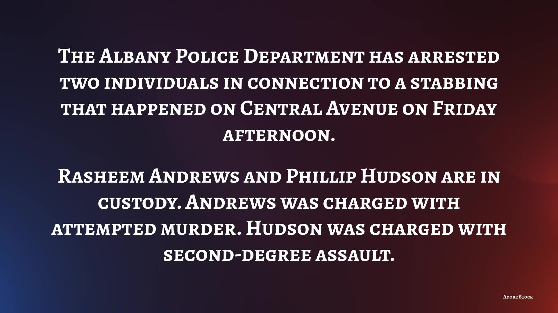 Police arrest two in Central Avenue stabbing case – NEWS10 ABC