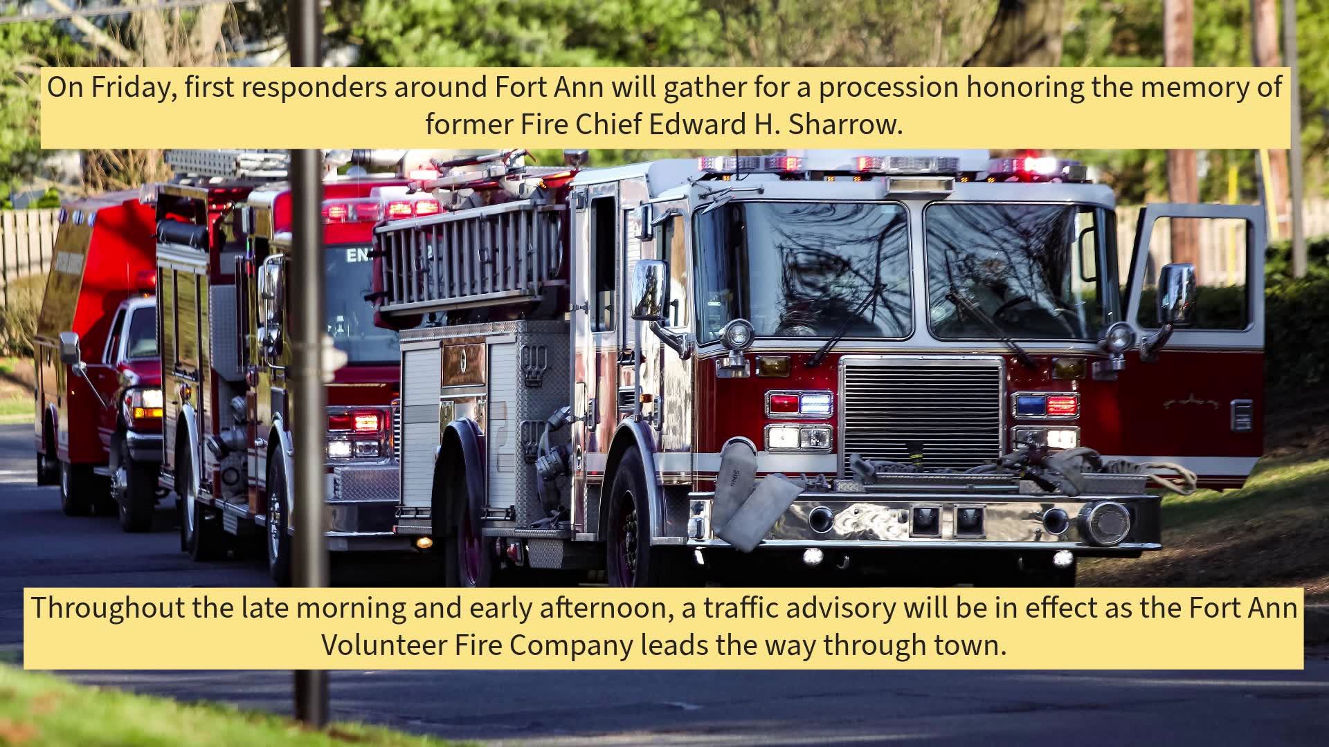Funeral procession set for former Fort Ann fire chief NEWS10 ABC