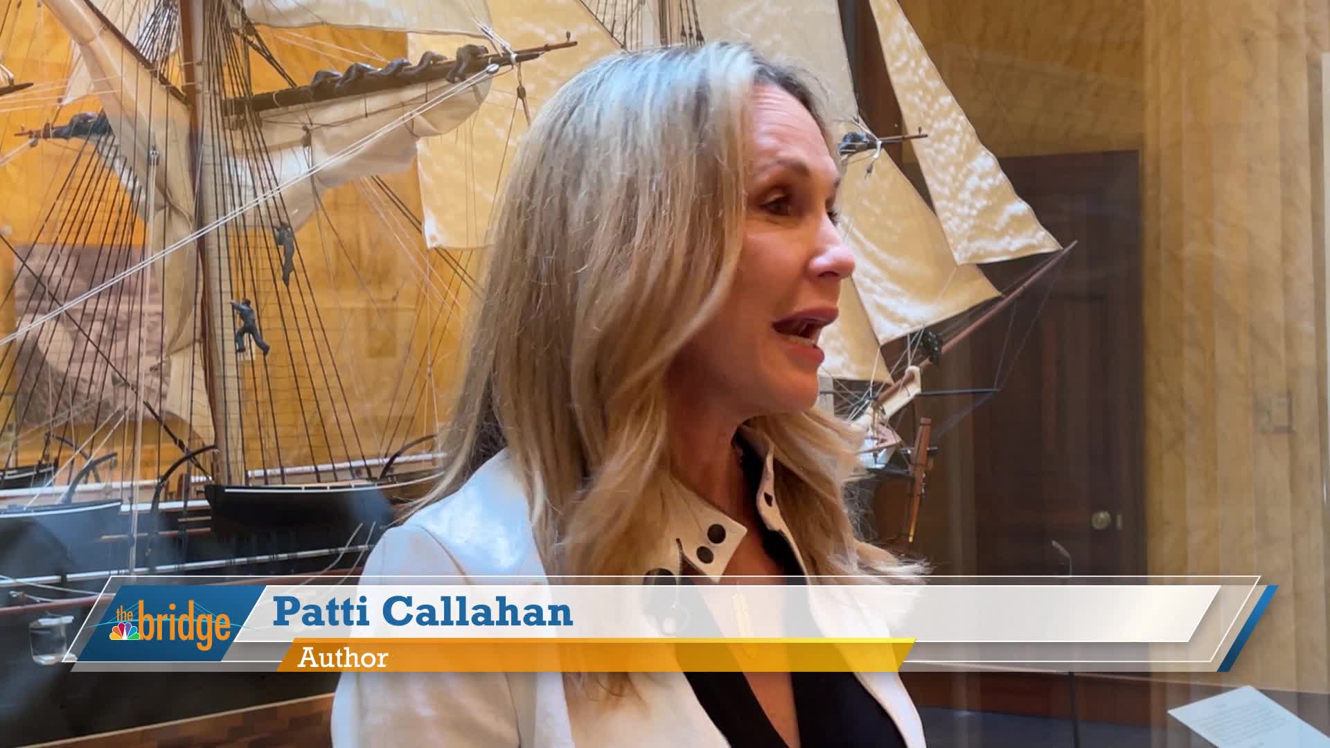 Patsy And Pat Callahan Ships of the Sea Pulaski exhibit interview with author Patti Callahan ...