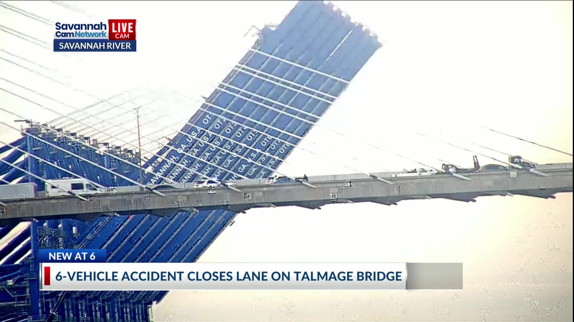 Lanes back open after 6-vehicle crash impacts traffic on Talmadge ...