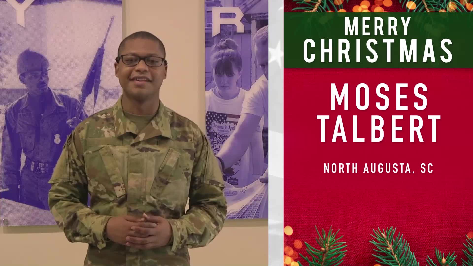 Talbert T Army Military Greeting from Moses Talbert – WSPA 7NEWS