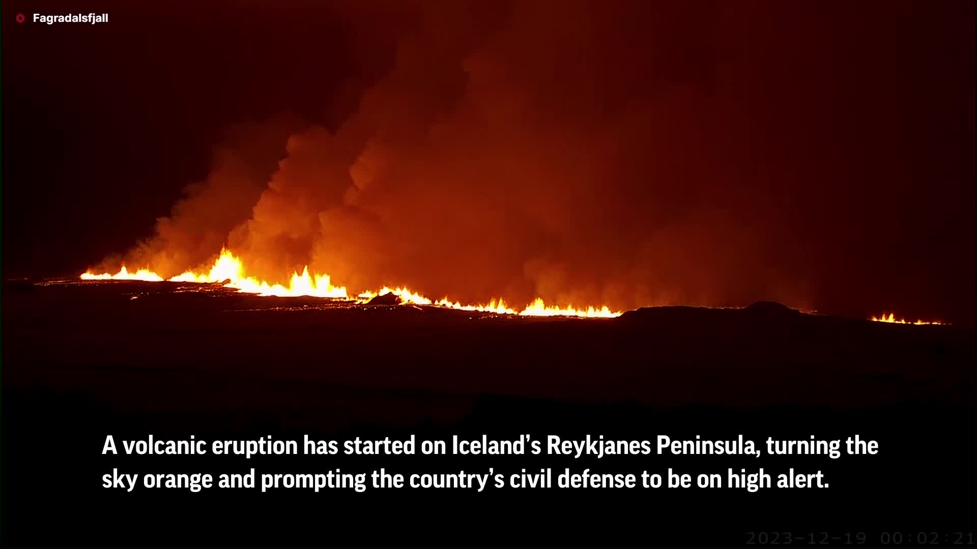 Volcano Erupts In Southwestern Iceland And Spews Magma In Spectacular