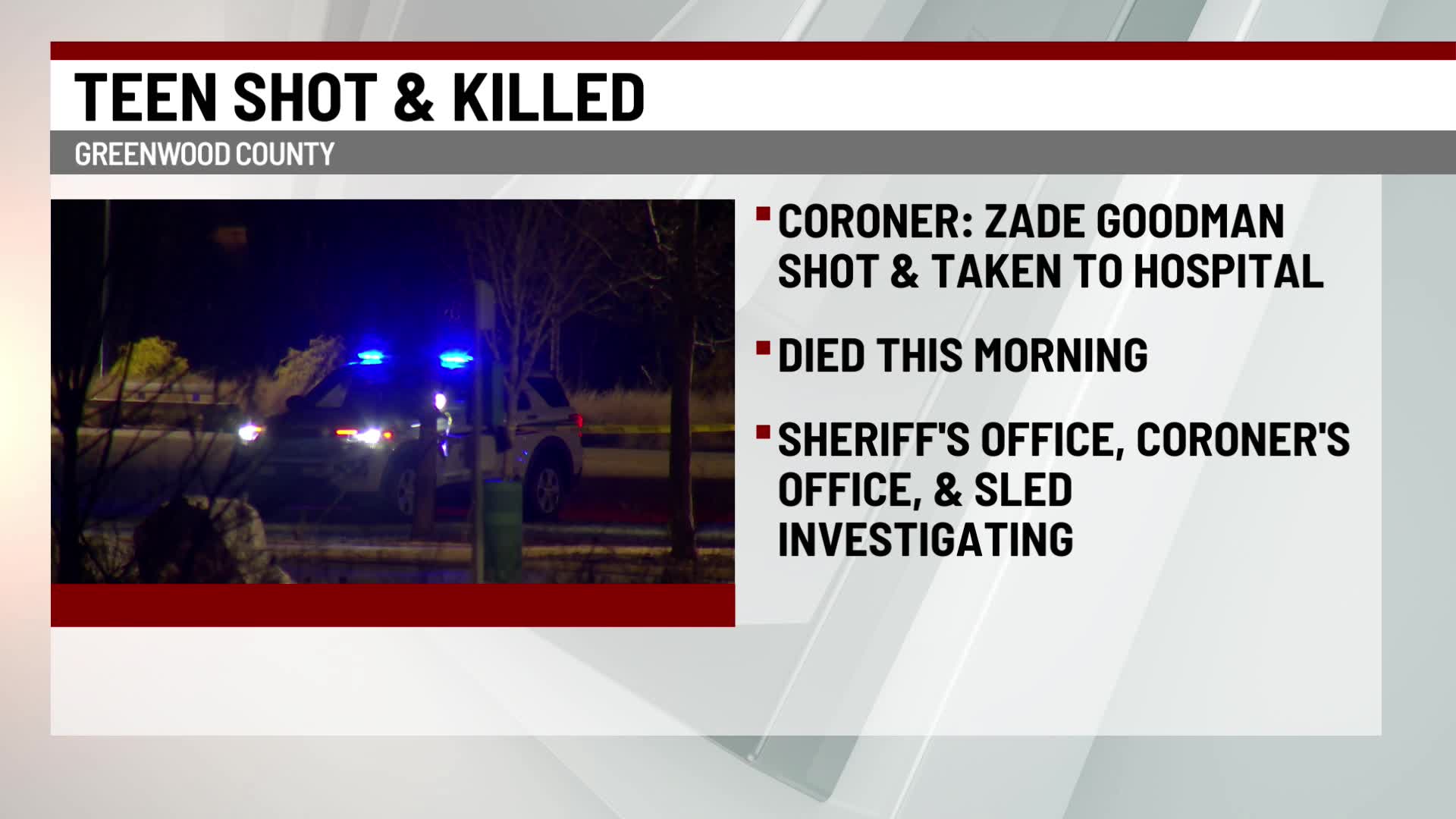 Teen dead in Upstate shooting – WSPA 7NEWS