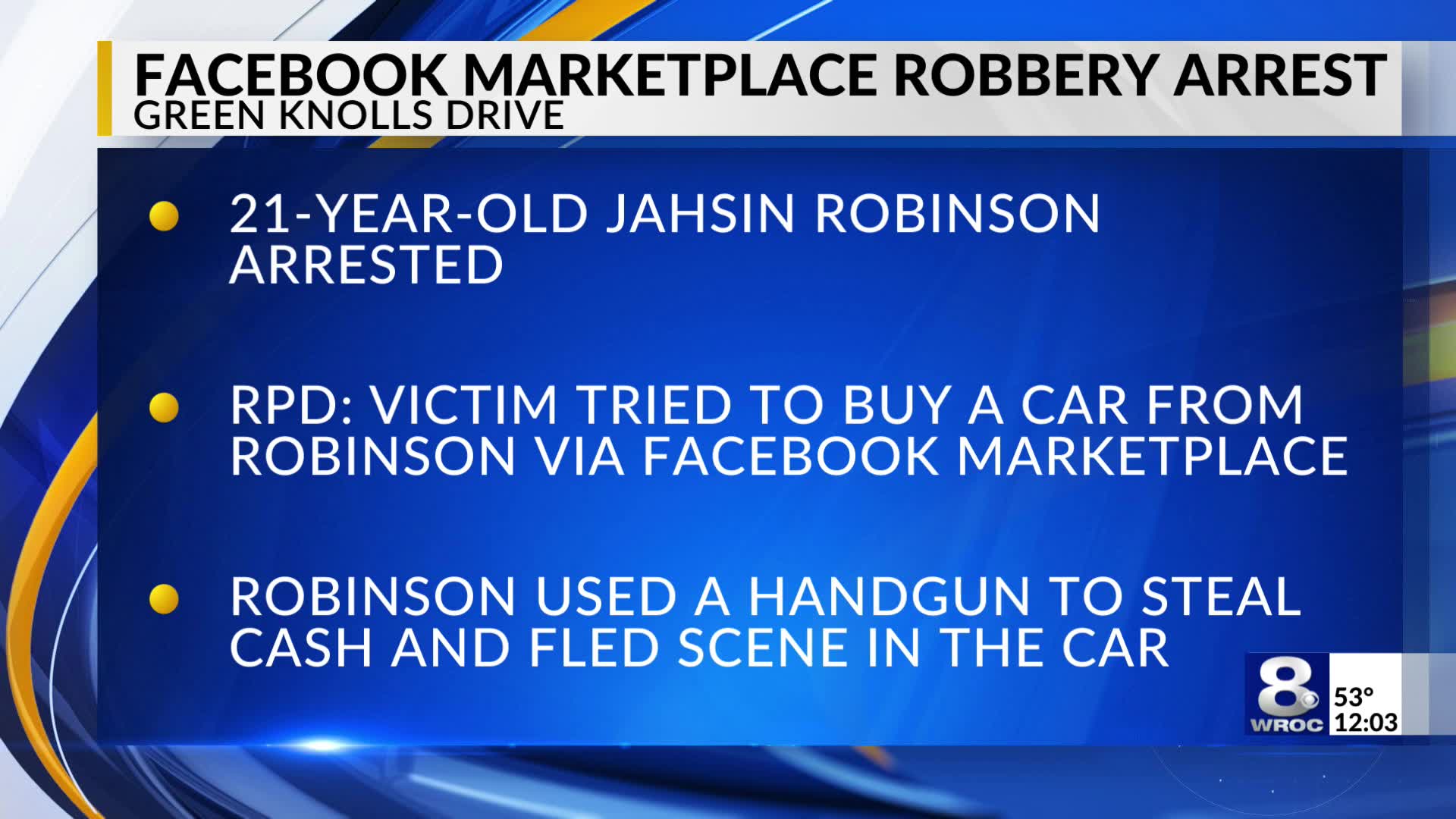 RPD: Facebook Marketplace robbery ends in pursuit, arrest – RochesterFirst