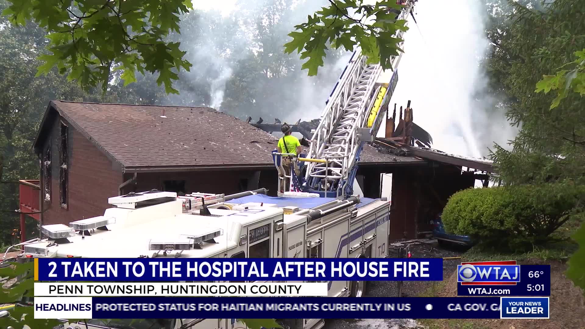 Two taken to hospital after house fire in Huntingdon County – WTAJ ...