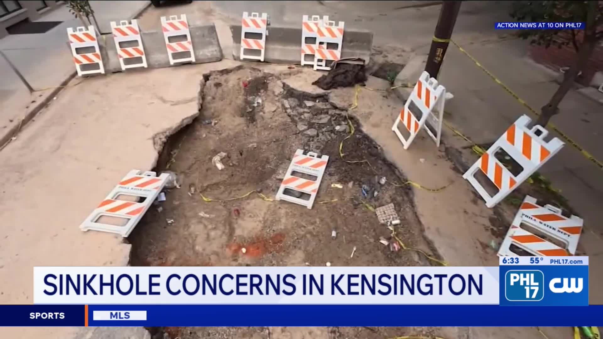Kensington neighbors frustrated as sinkhole remains unrepaired