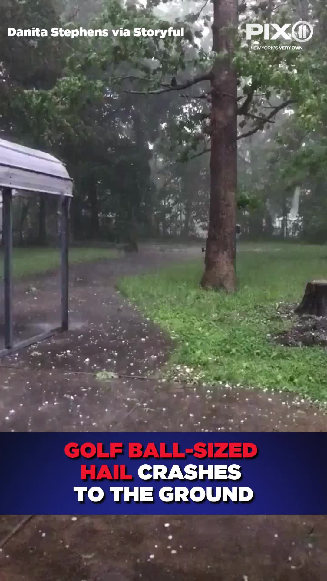 Golf ball-sized hail pummels the ground in wild weather phenomenon – PIX11