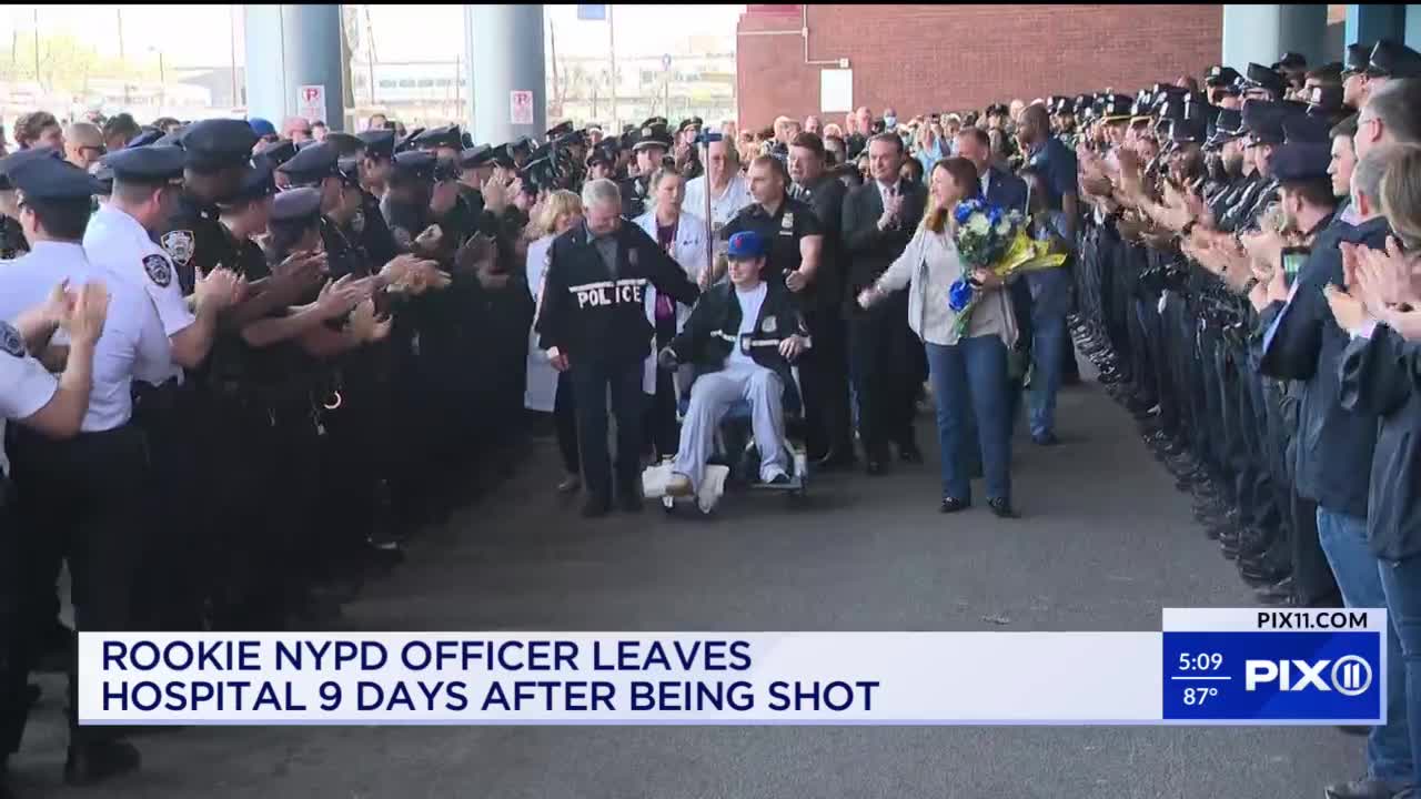 NYPD officer, 22, released from Jamaica Hospital after being shot in ...